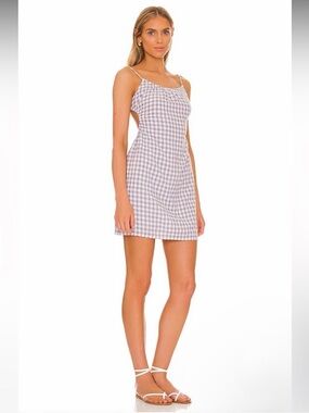 NWT L*Space Anika Dress in Purple Gingham - Size S